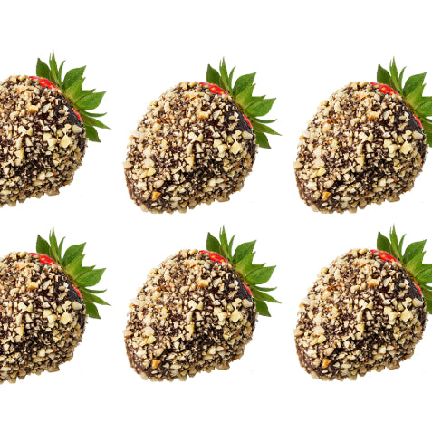 Stawberries dipped in melted chocolate and gently rolled in Special Ingredients Crackle Crystals
