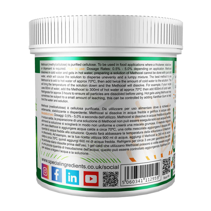 Methocel ( Methyl Cellulose ) 100g - Special Ingredients