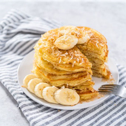 Coconut Pancakes with Special Ingredients Bicarbonate of Soda. 