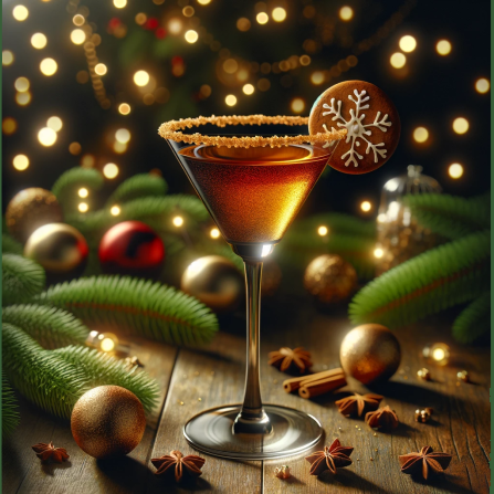 Gingerbread Spice Martini made with Special Ingredients Gingerbread Flavour Drops