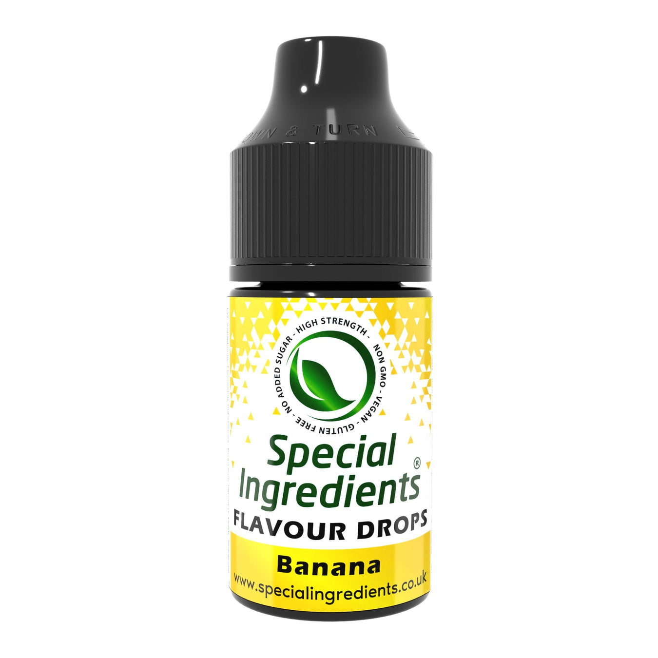 Banana food flavouring drops by Special Ingredients – concentrated water‑soluble banana flavour for baking, desserts, cocktails and drinks