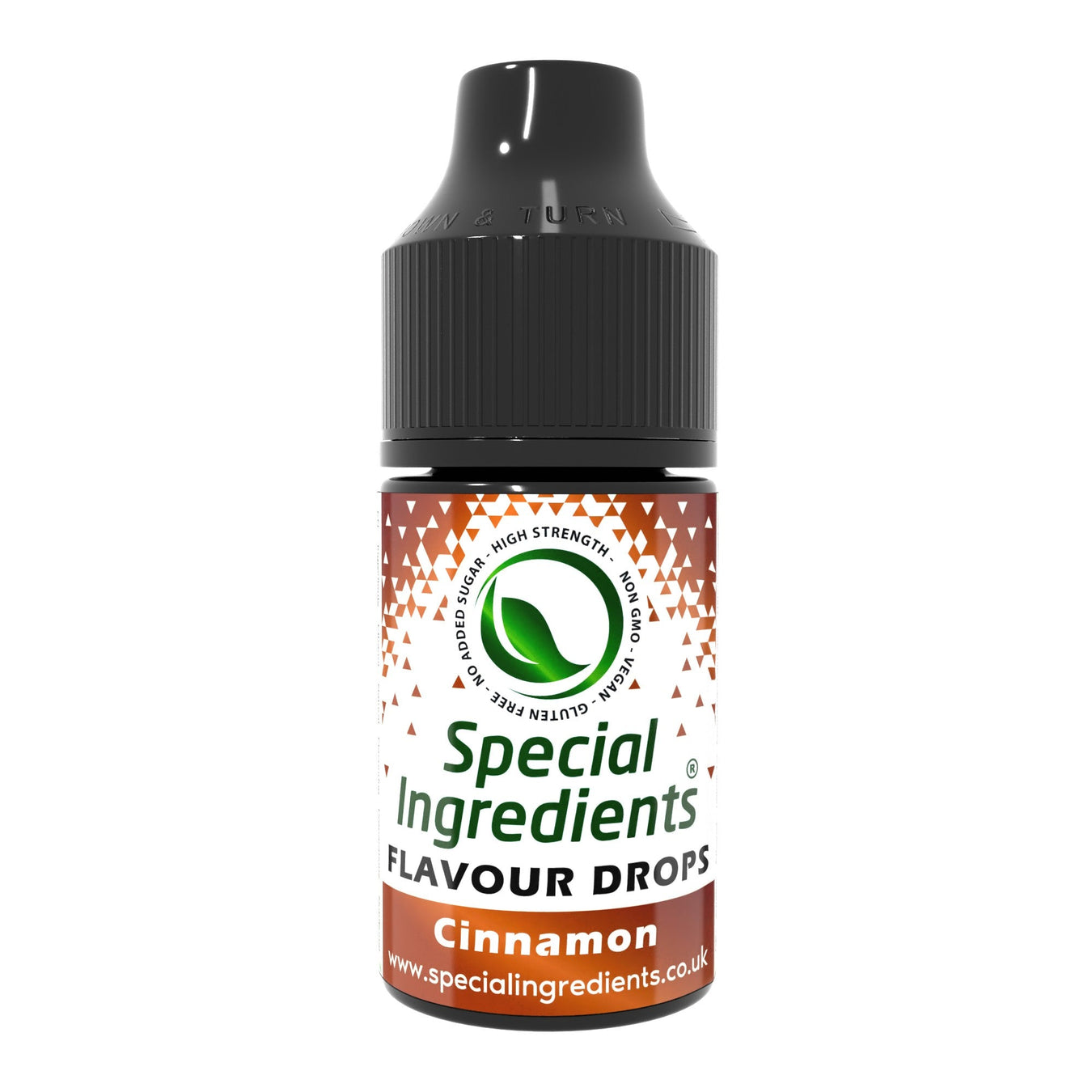 Cinnamon food flavouring drops collection by Special Ingredients warm sweet spice flavour for baking desserts drinks coffees cocktails pastries