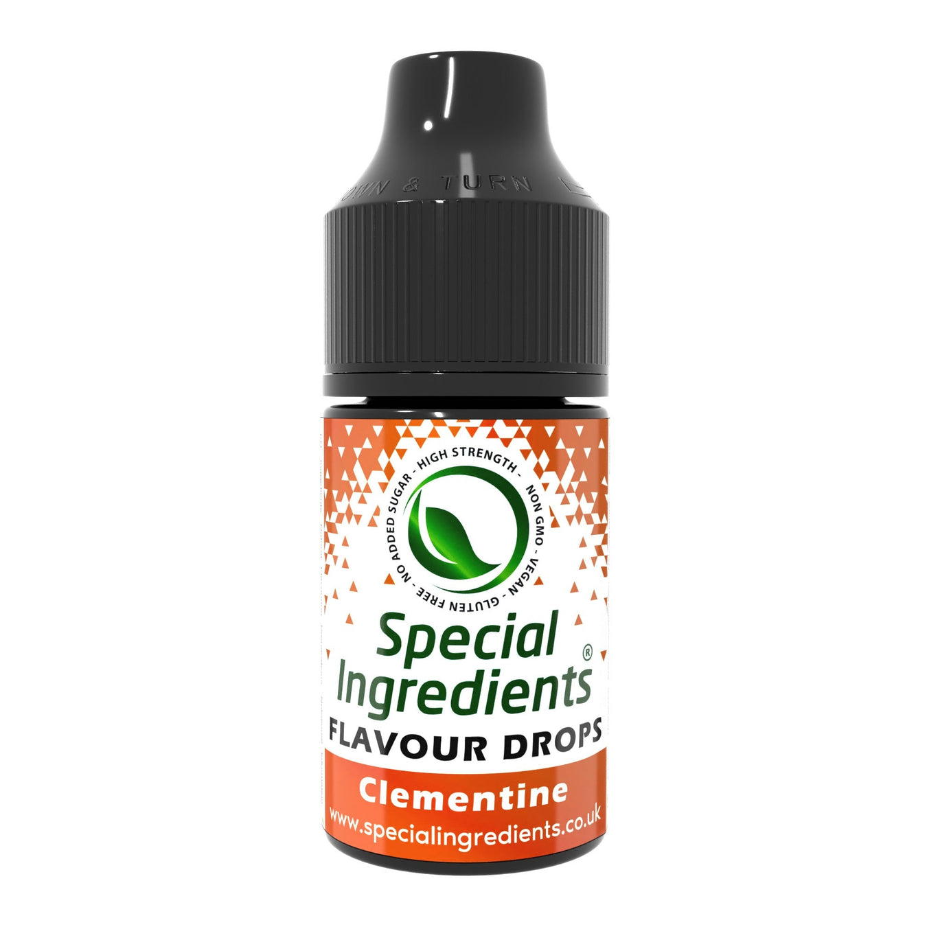 Clementine food flavouring drops collection by Special Ingredients sweet citrus clementine flavour for baking desserts drinks cocktails glazes sauces