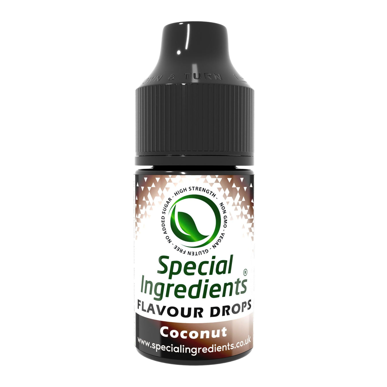 Coconut food flavouring drops collection by Special Ingredients creamy tropical coconut flavour for baking desserts smoothies drinks cocktails sauces