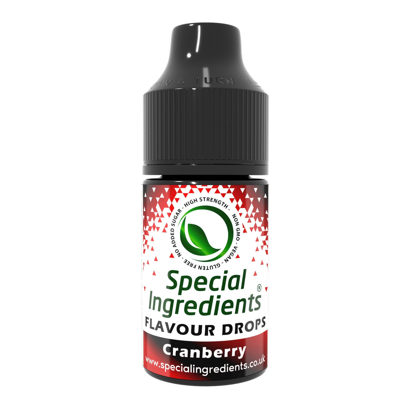Cranberry food flavouring drops collection by Special Ingredients tart sharp berry flavour for drinks cocktails sauces desserts baking smoothies