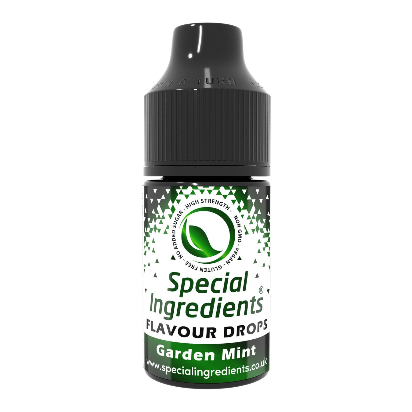 Garden mint food flavouring drops collection by Special Ingredients fresh cooling mint flavour for drinks desserts baking sauces cocktails ice cream