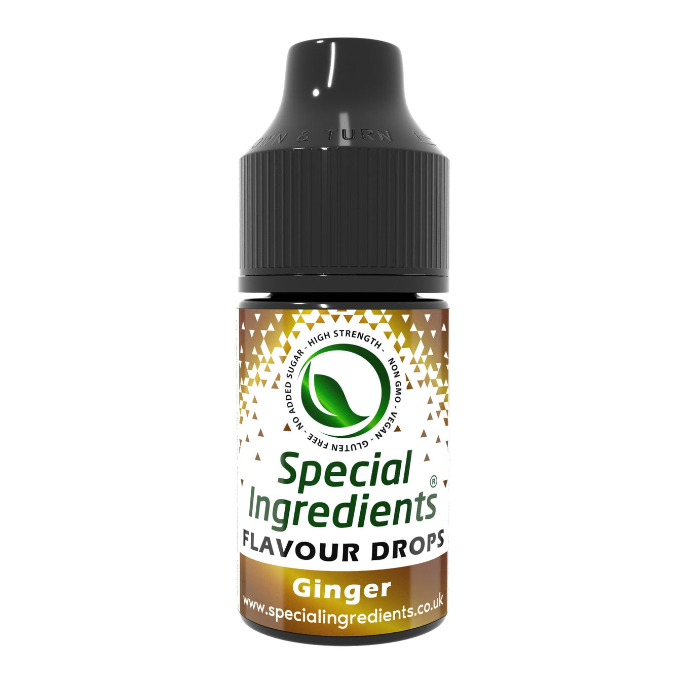 Ginger food flavouring drops collection by Special Ingredients bold spicy ginger flavour for cooking baking drinks sauces marinades teas cocktails