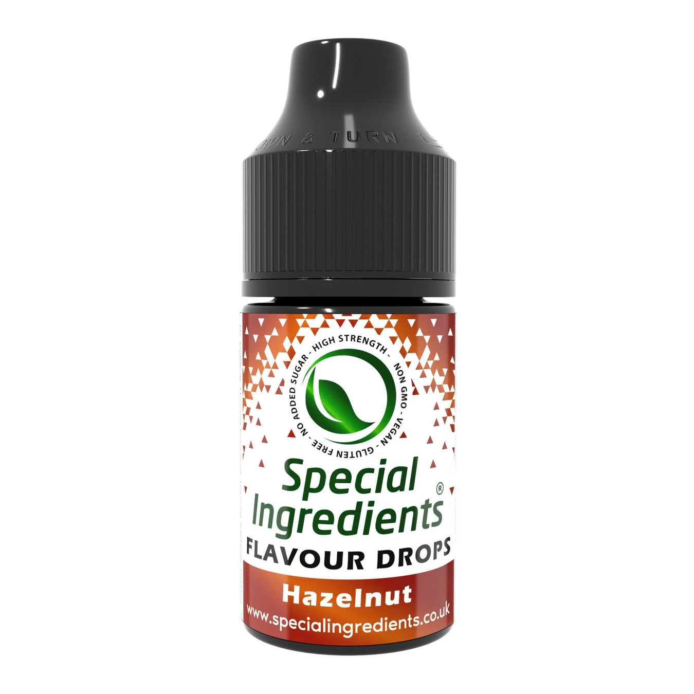 Hazelnut food flavouring drops collection by Special Ingredients toasted hazelnut flavour for coffee drinks desserts baking sauces confectionery