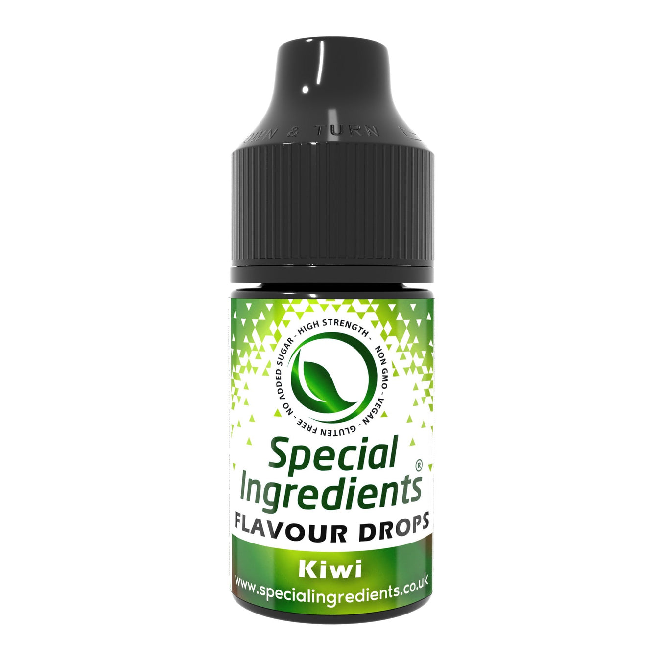 Kiwi food flavouring drops collection by Special Ingredients bright tangy kiwi flavour for drinks smoothies desserts baking cocktails sorbets sweets