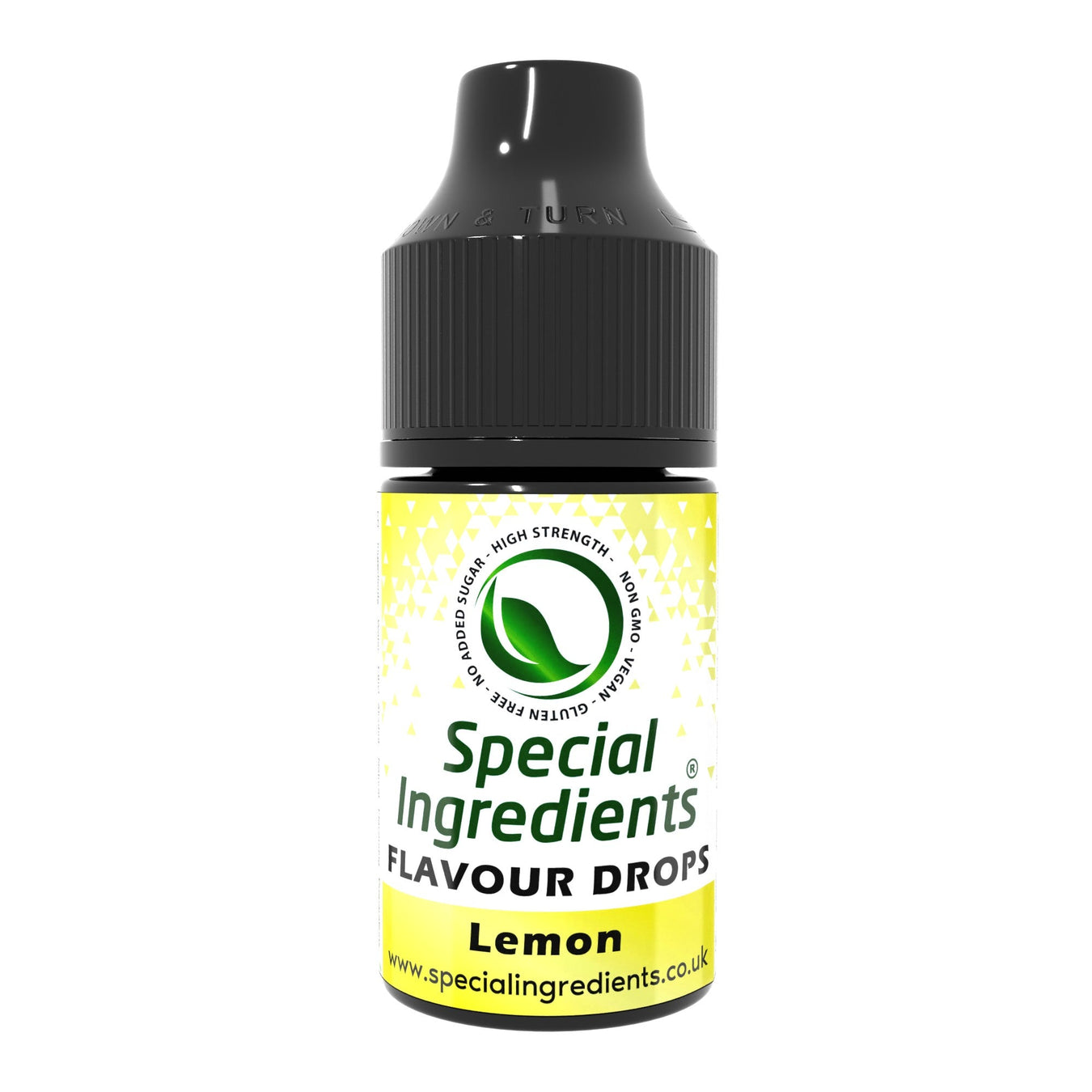 Lemon food flavouring drops collection by Special Ingredients bright sharp citrus lemon flavour for baking desserts drinks cocktails sauces sorbets