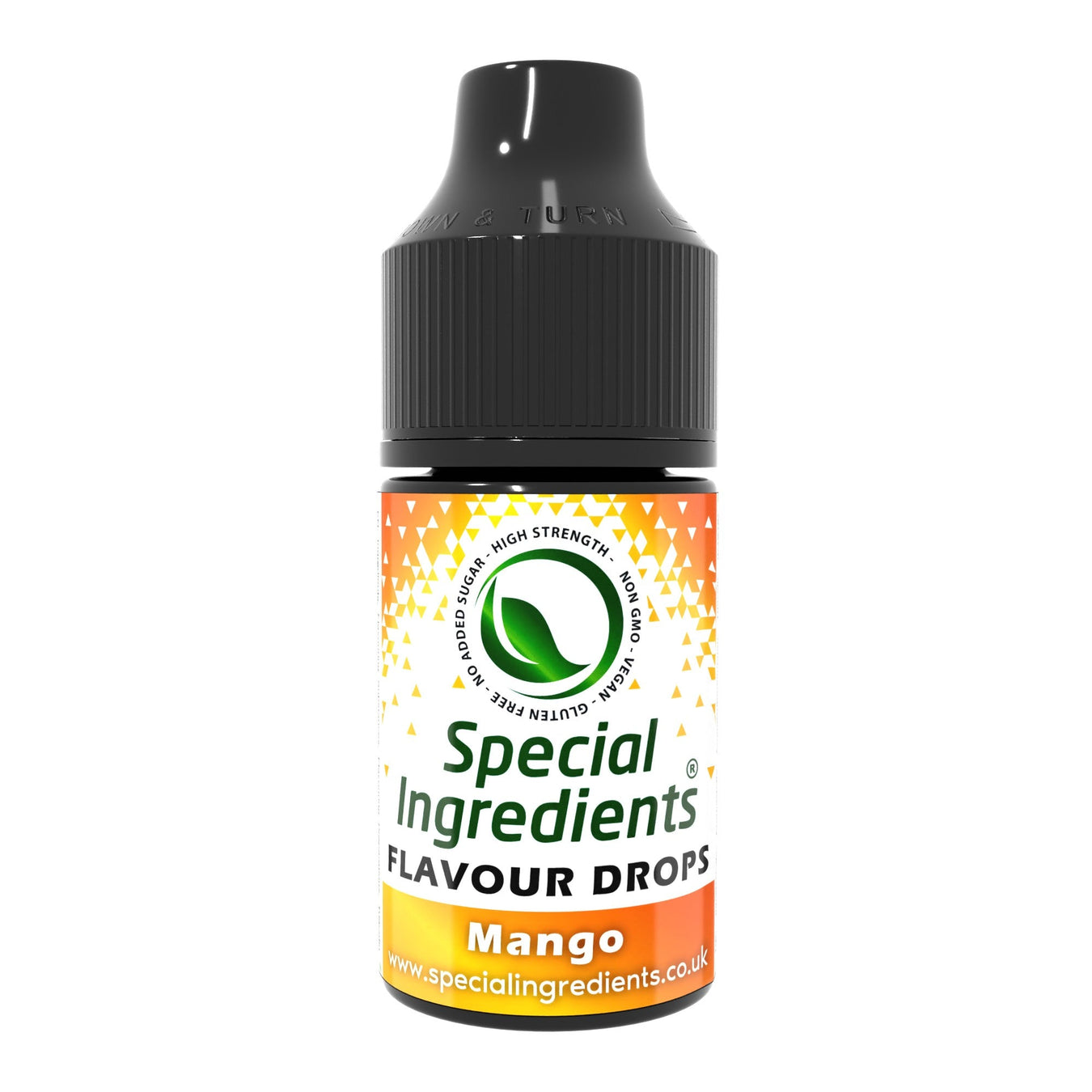 Mango food flavouring drops collection by Special Ingredients ripe juicy tropical fruit flavour for cocktails smoothies desserts baking icing sauces confectionery