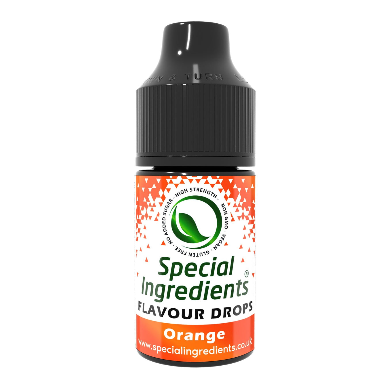 Orange food flavouring drops collection by Special Ingredients sweet citrus orange flavour for baking desserts drinks cocktails chocolates sweets pastries