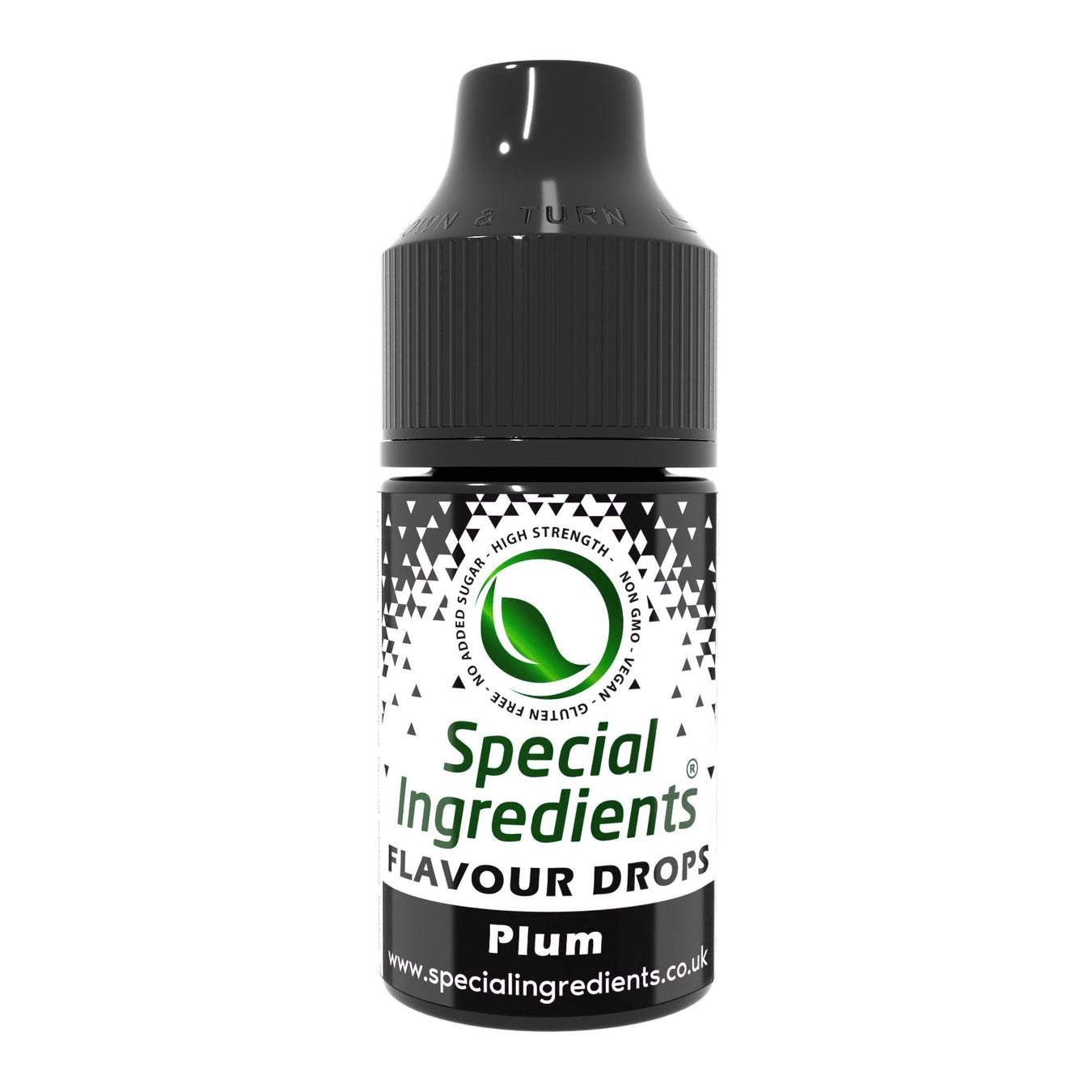 Plum food flavouring drops collection by Special Ingredients rich plum stone fruit flavour for desserts cocktails baking sauces glazes confectionery drinks