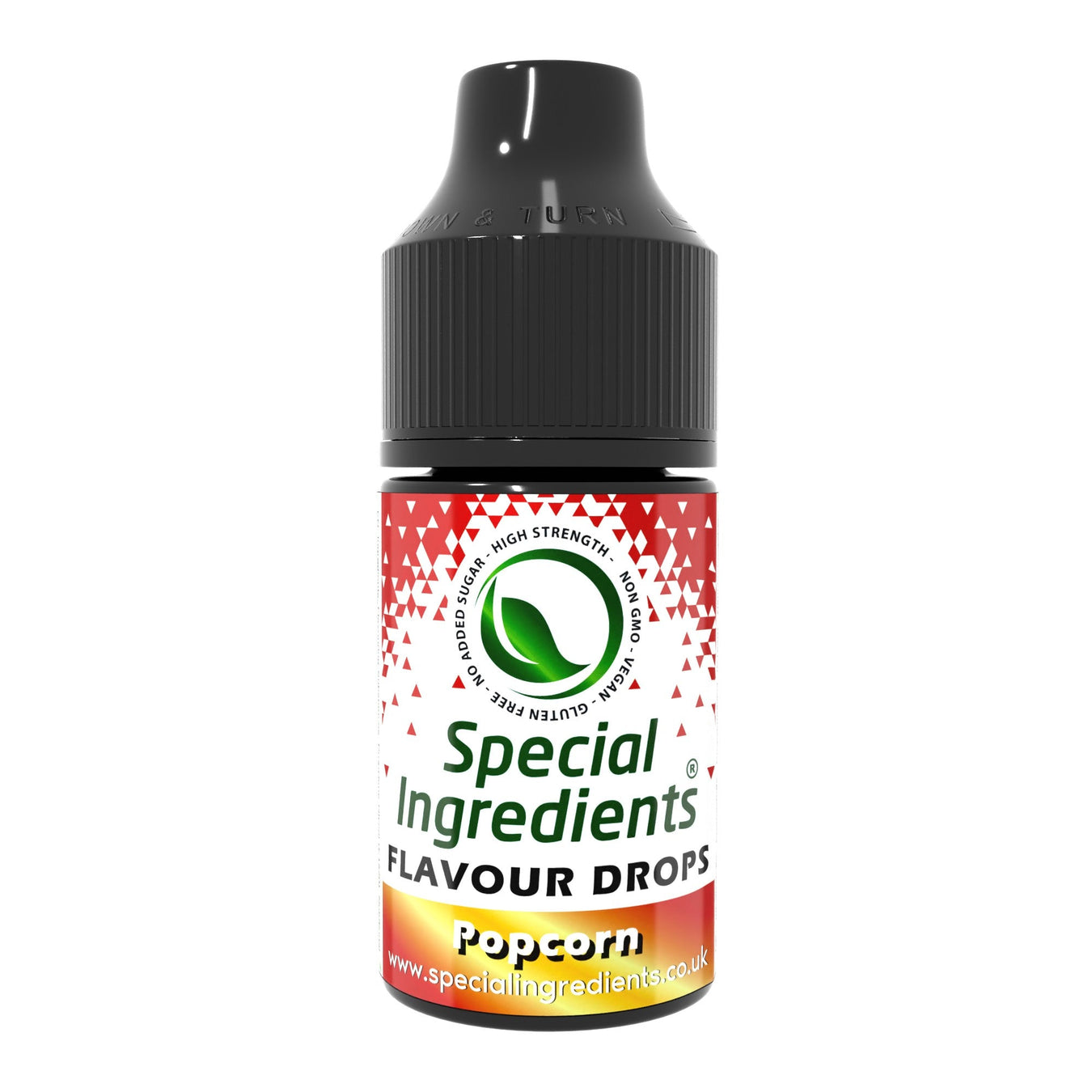 Popcorn food flavouring drops collection by Special Ingredients buttery popcorn flavour for desserts milkshakes baking drinks chocolates syrups confectionery recipes