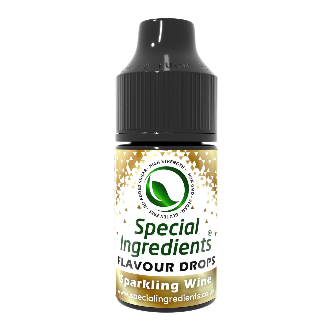 Sparkling wine food flavouring drops collection by Special Ingredients elegant sparkling wine flavour for desserts cocktails mocktails cakes sweets chocolates confectionery
