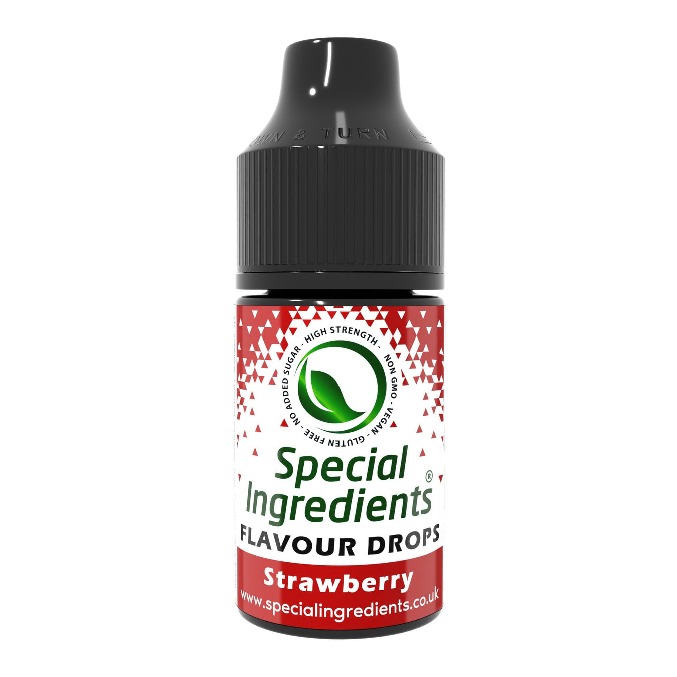 Strawberry food flavouring drops collection by Special Ingredients sweet juicy strawberry flavour for baking desserts milkshakes drinks sweets cocktails confectionery