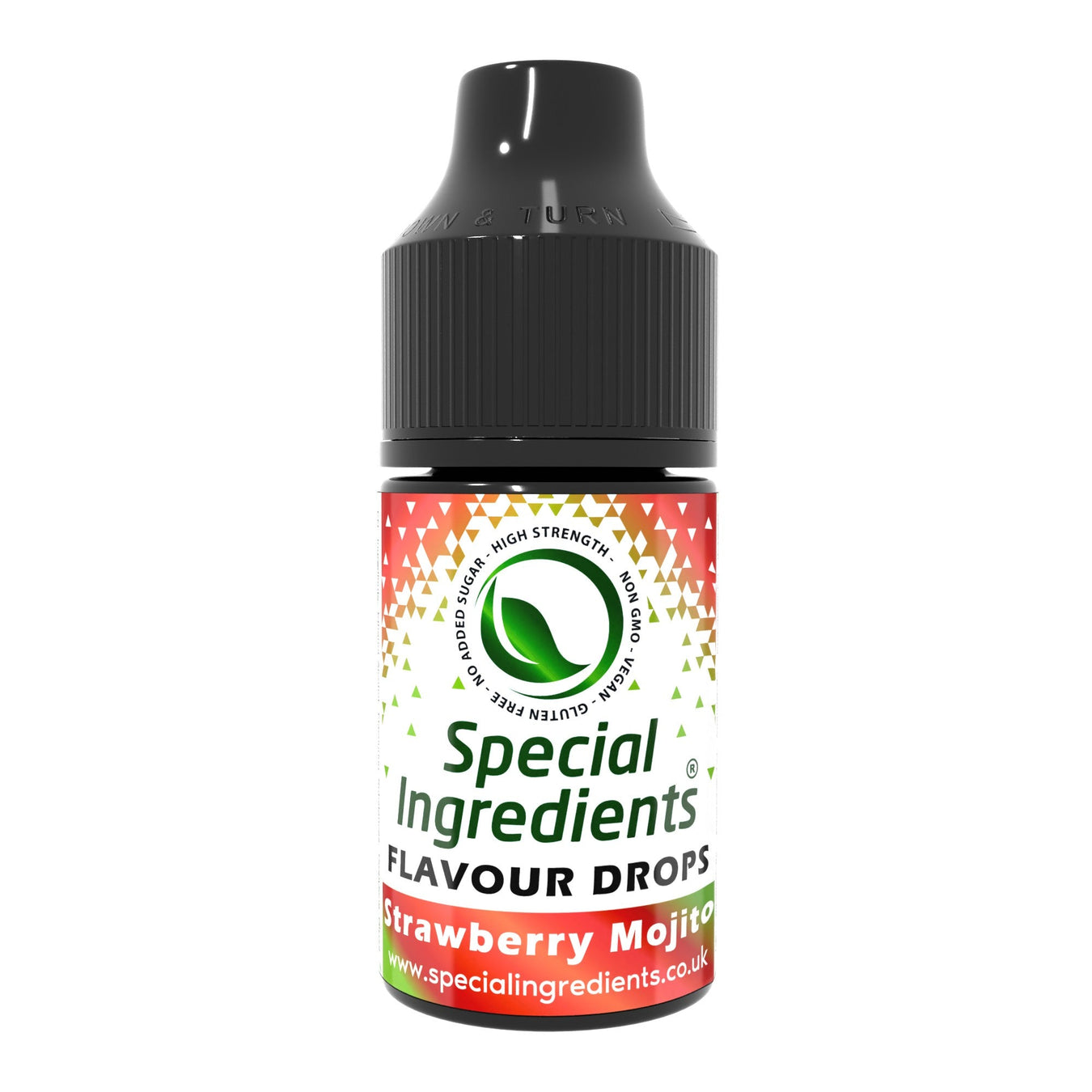 Strawberry mojito food flavouring drops collection by Special Ingredients strawberry mint lime cocktail flavour for drinks desserts cocktails mocktails sweets baking