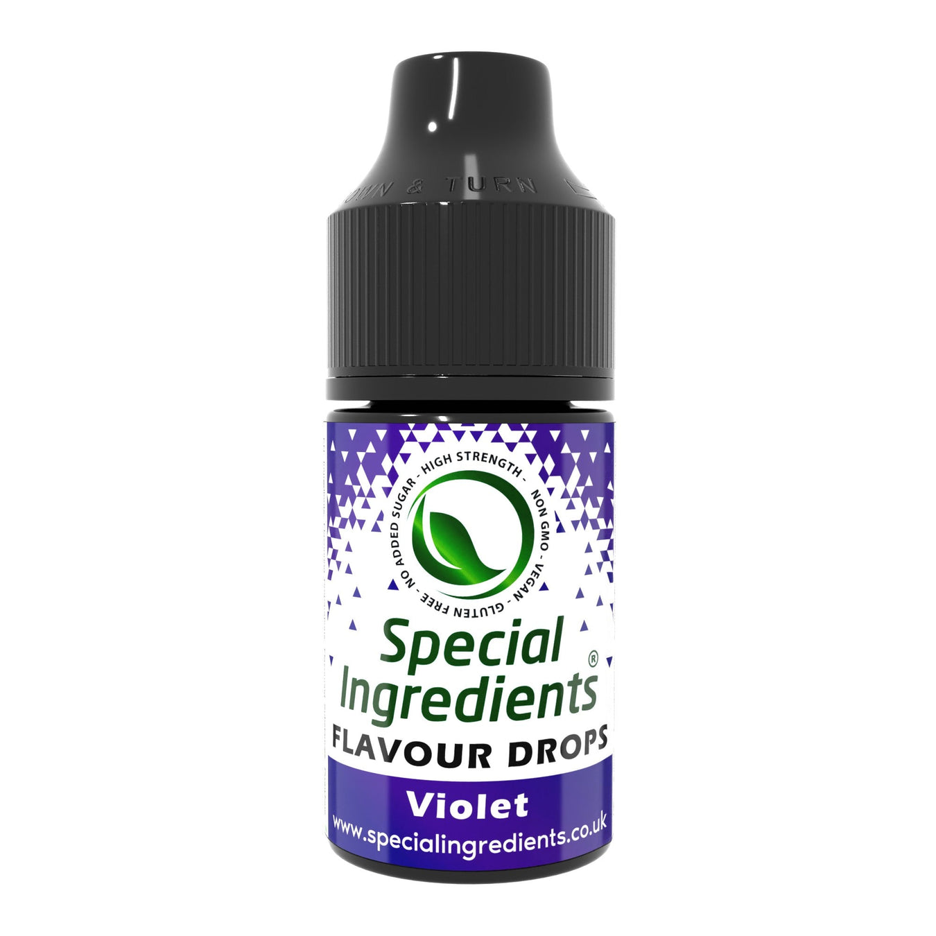 Violet food flavouring drops collection by Special Ingredients delicate floral violet flavour for desserts baking chocolates cocktails sweets macarons creams confectionery