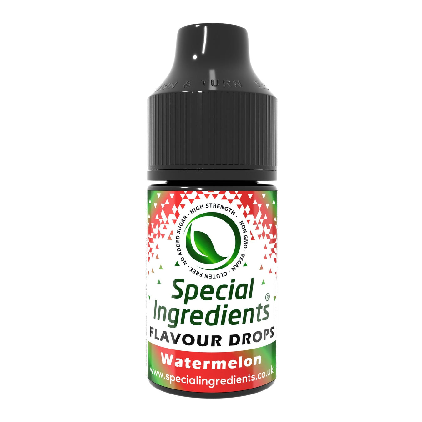 Watermelon food flavouring drops collection by Special Ingredients juicy watermelon flavour for desserts drinks cocktails milkshakes sweets confectionery baking sorbets