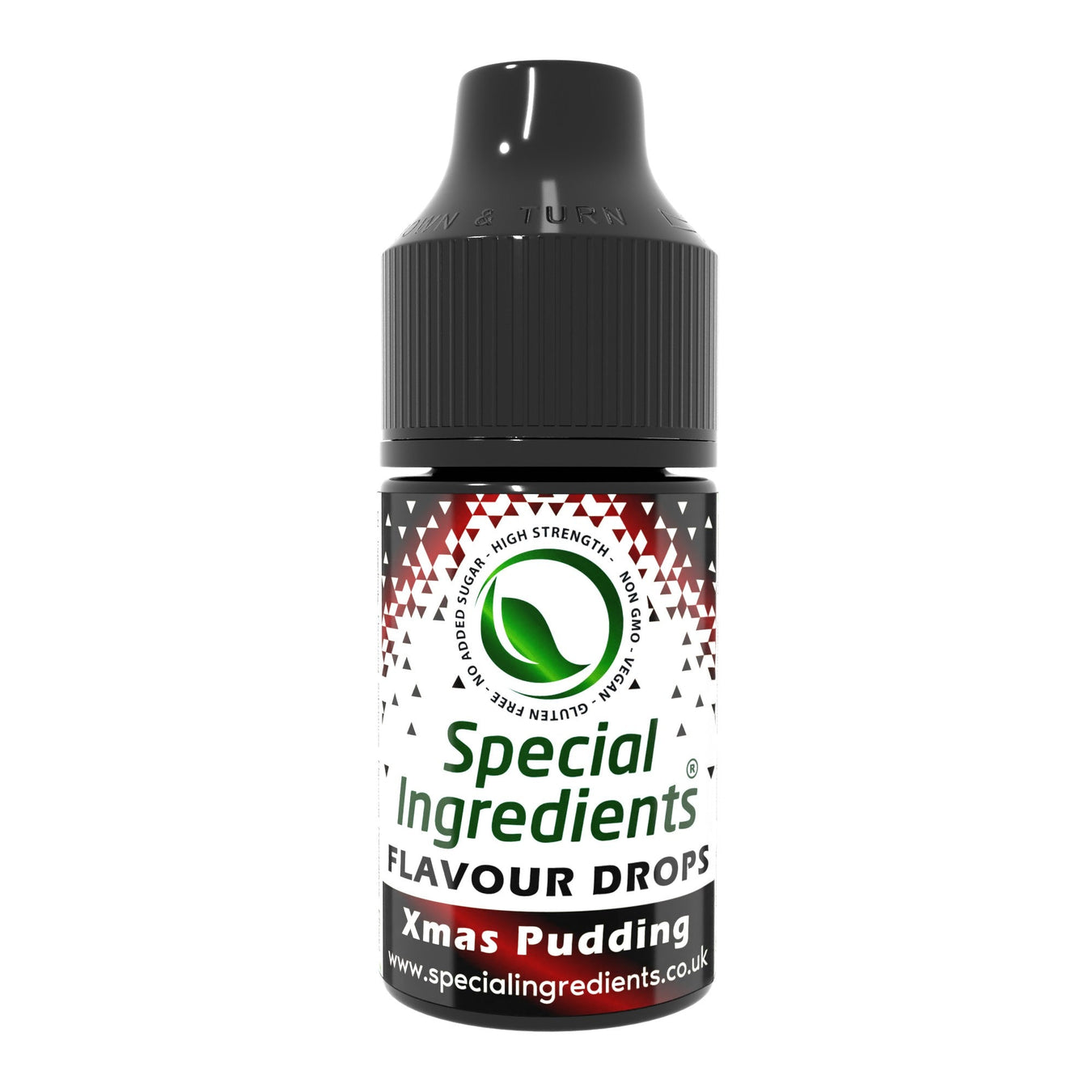 Xmas pudding food flavouring drops collection by Special Ingredients rich festive spiced fruit flavour for baking desserts cakes chocolates ice cream confectionery Christmas recipes
