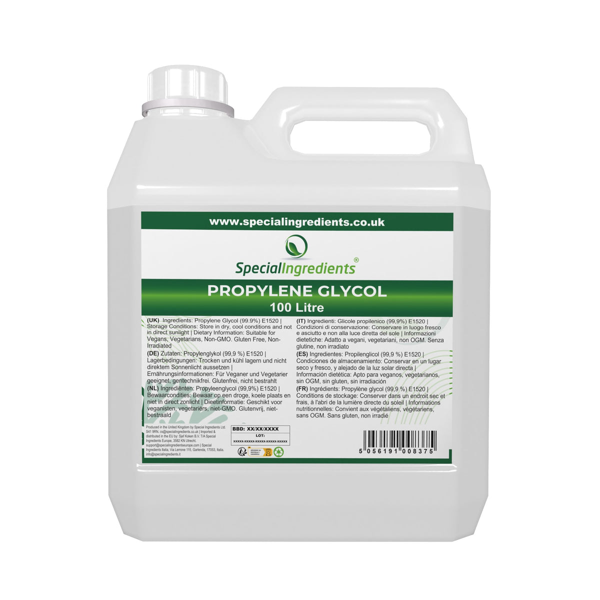 Monopropylène Glycol USP Grade 99,9% - Bidon De 10 Kg - Marque Solnatchi - Neuf