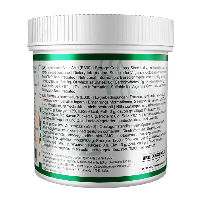 Citric Acid Powder 250kg