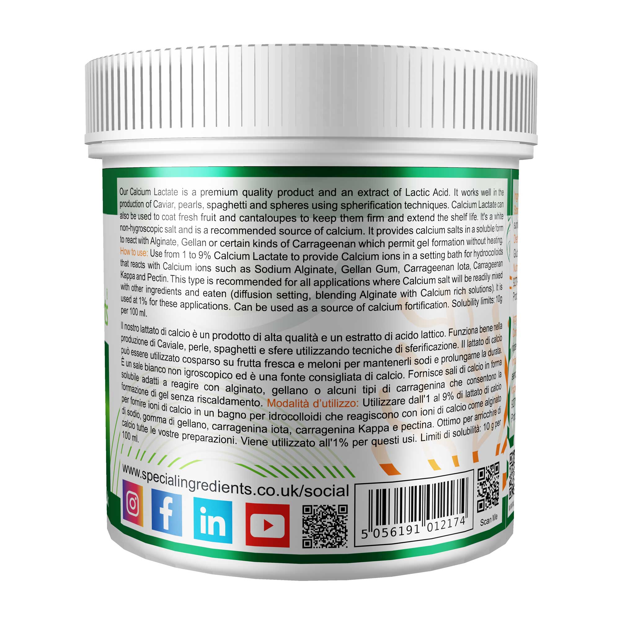 Calcium Lactate 100g - Special Ingredients