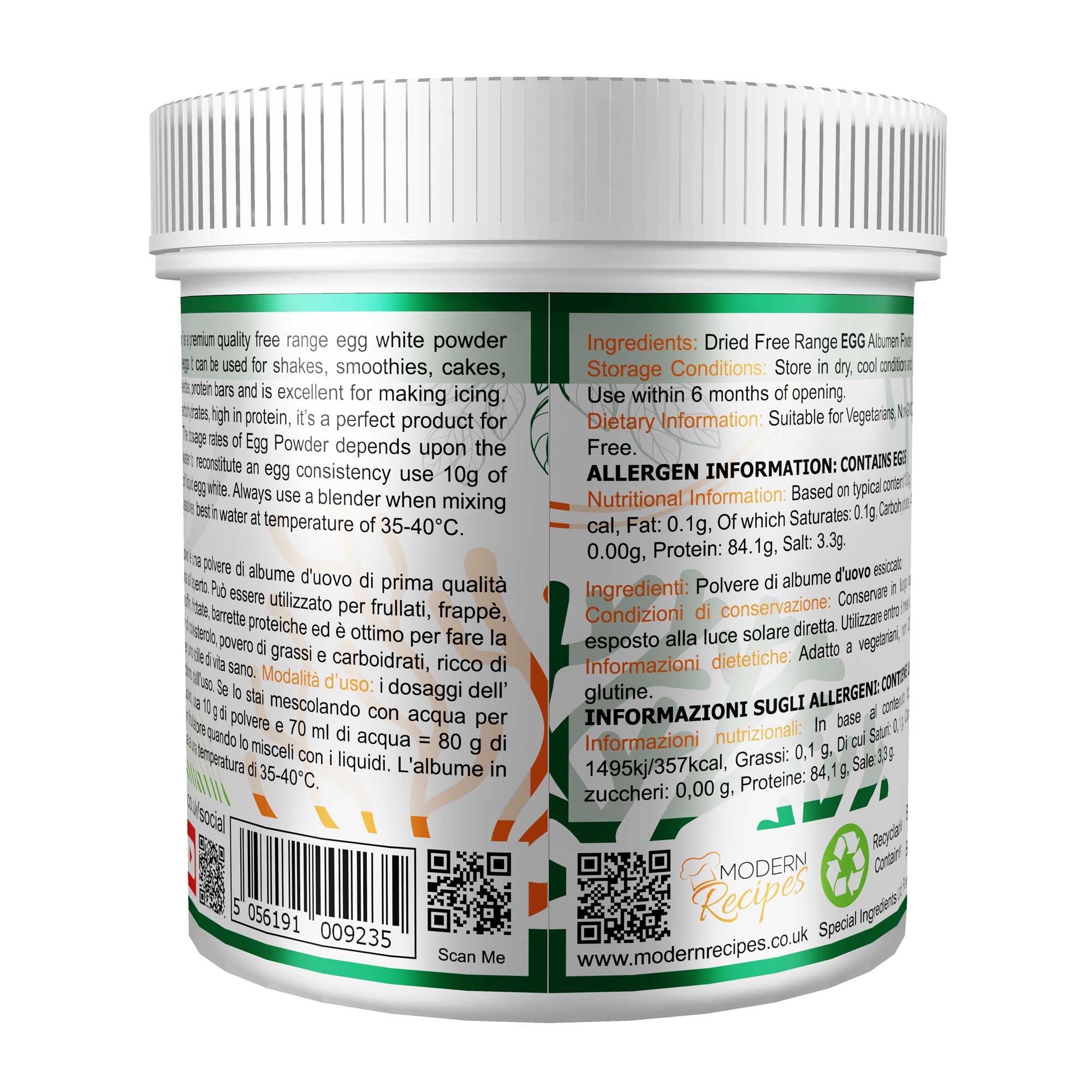 Egg White Albumen Powder 500g - Special Ingredients