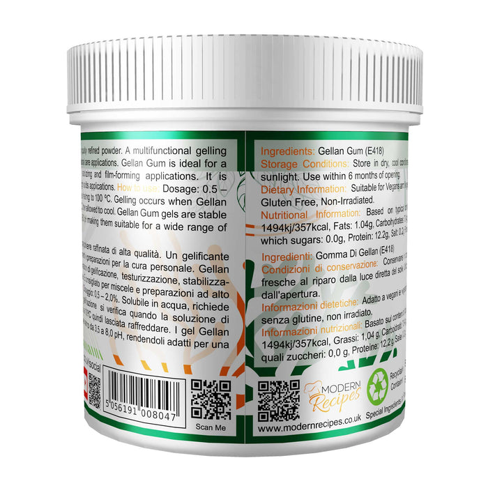 Gellan Gum LT100 ( High Acyl ) 25kg - Special Ingredients