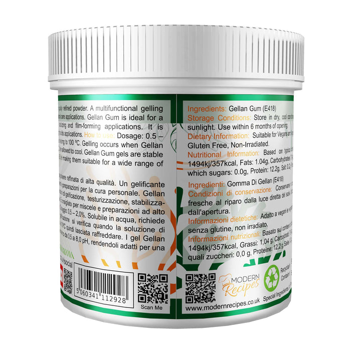 Gellan Gum LT100 ( High Acyl ) 500g - Special Ingredients