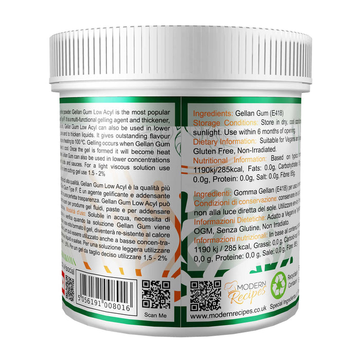 Gellan Gum Type F ( Low Acyl ) 25kg - Special Ingredients
