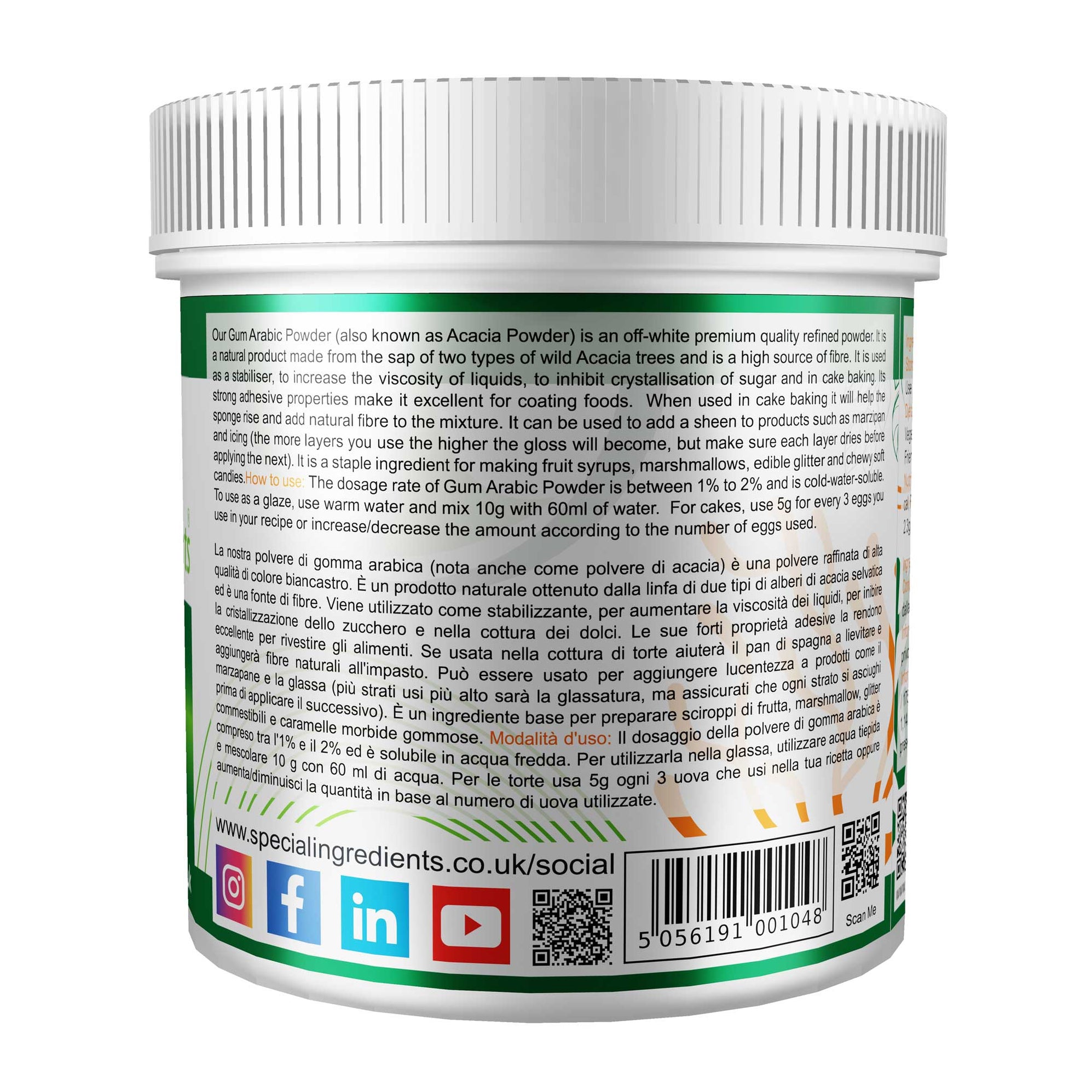 Gum Arabic | 100 G Of Gum Arabic / Acacia Gum - E414 — Special Ingredients