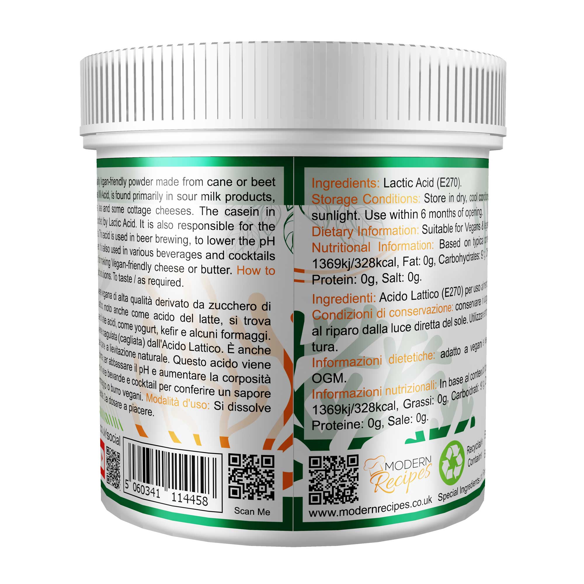 Lactic Acid Powder ( Vegan friendly ) 100g - Special Ingredients