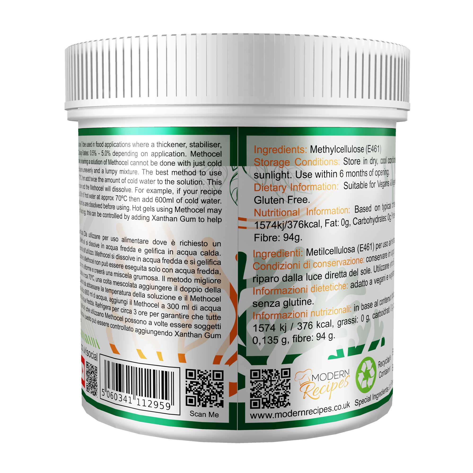 Methocel ( Methyl Cellulose ) 100g - Special Ingredients