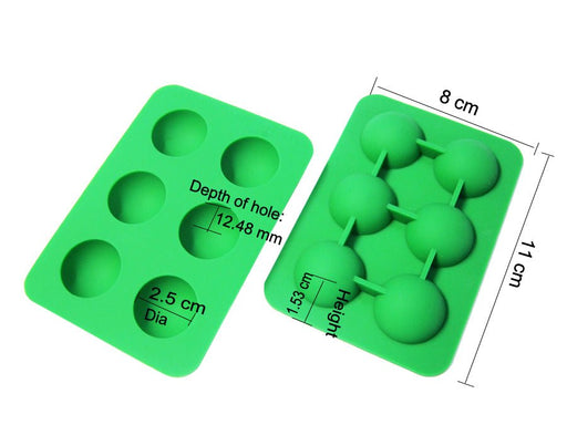 Silicone 6 Small Half Sphere Mould (8cm x 11cm) - Special Ingredients