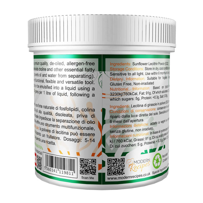 Sunflower Lecithin Powder 500g - Special Ingredients