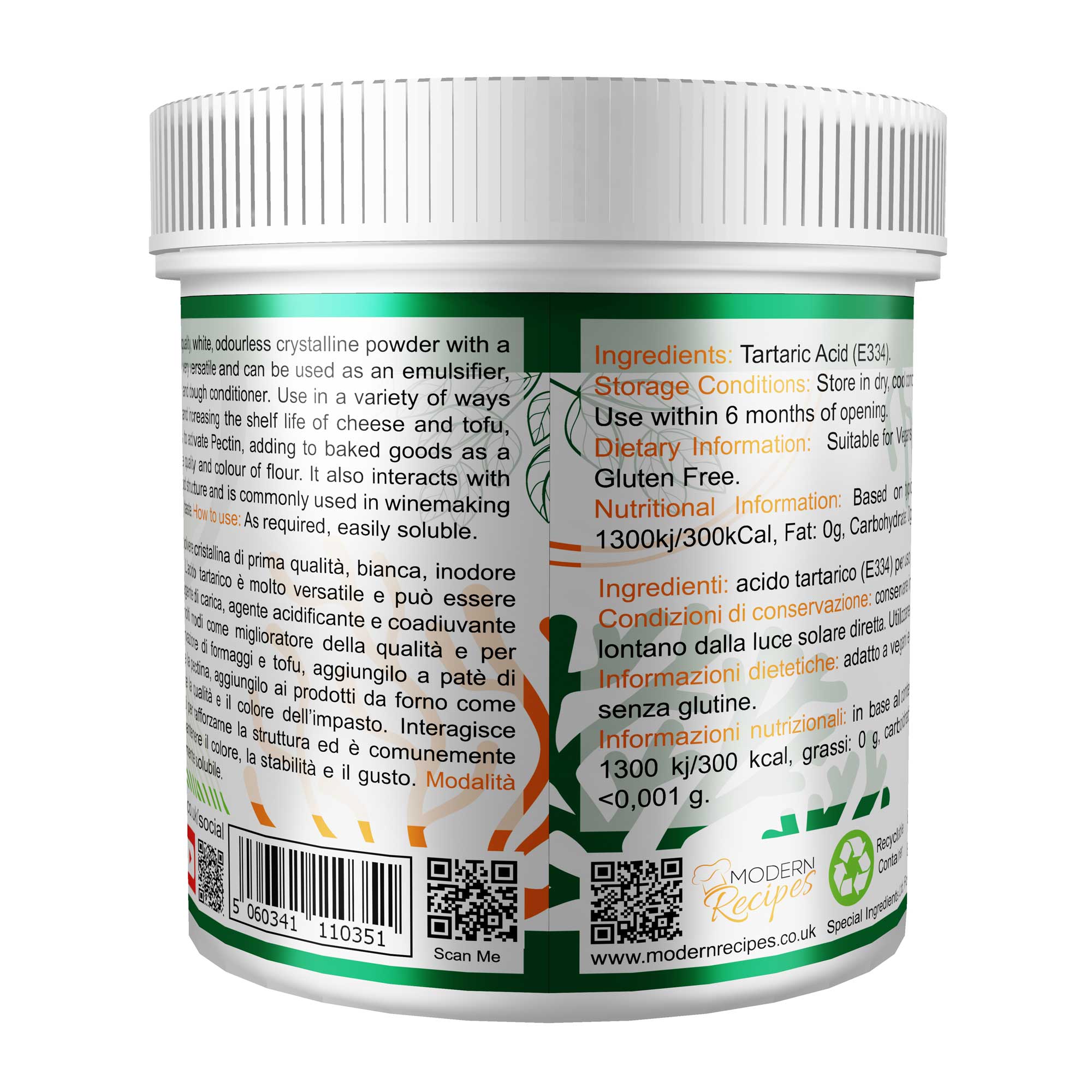 Tartaric Acid 100g - Special Ingredients