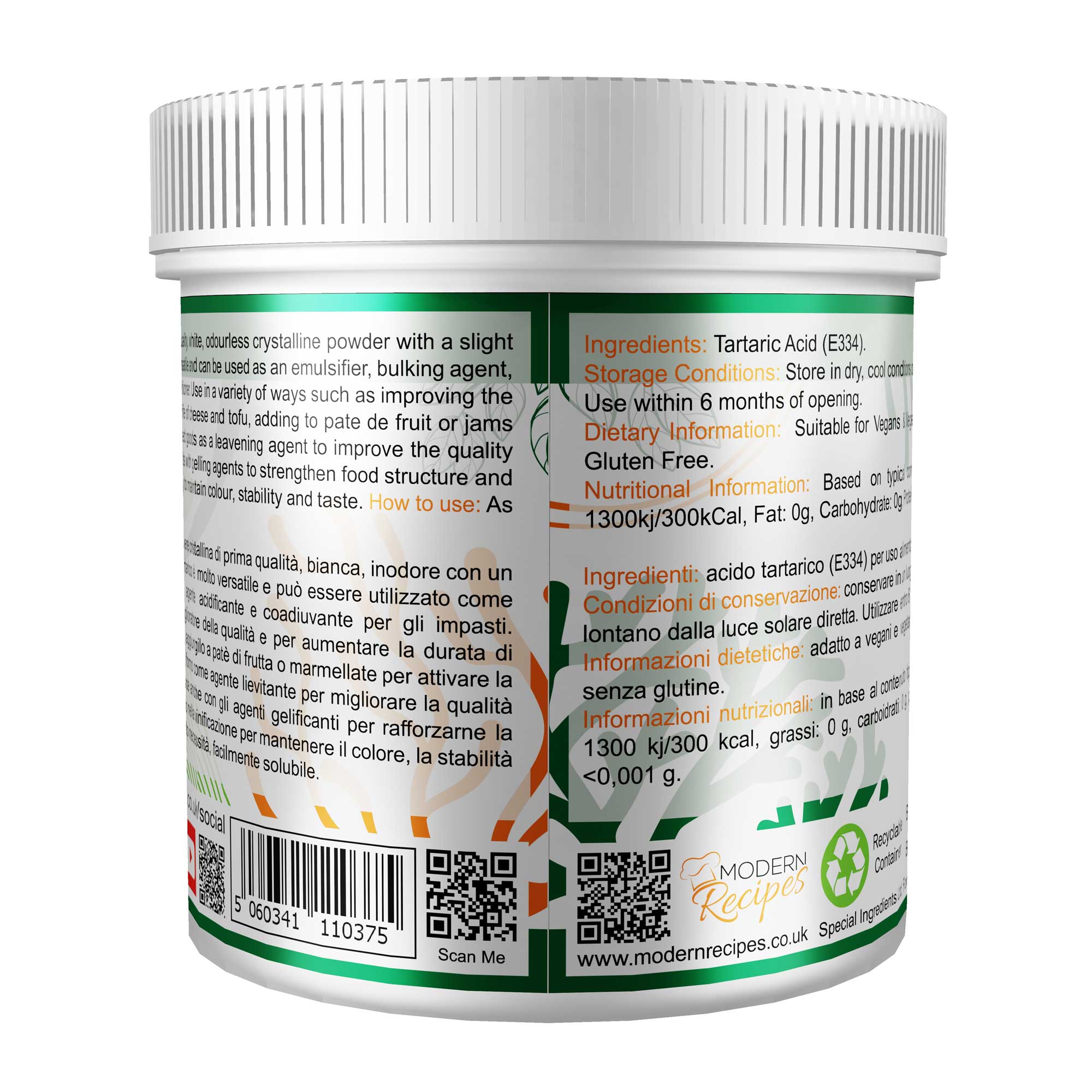 Tartaric Acid 500g - Special Ingredients